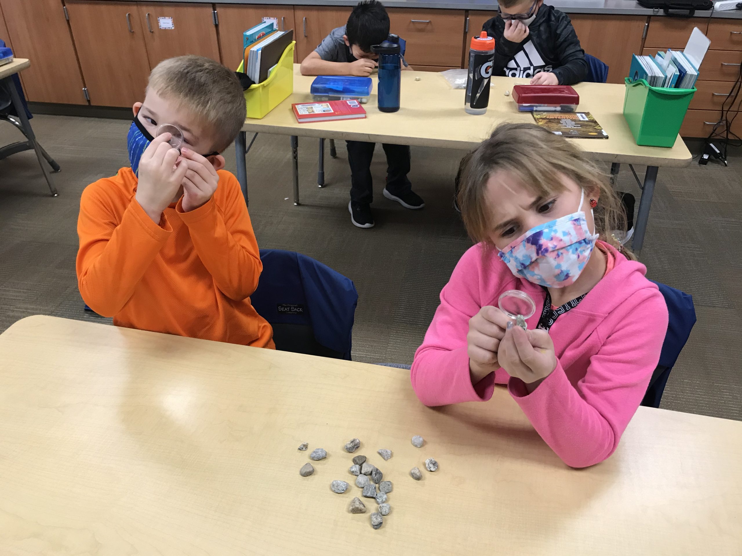 Students show off their rocks