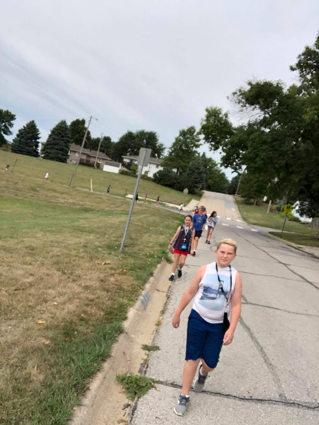 Students Walking Outside