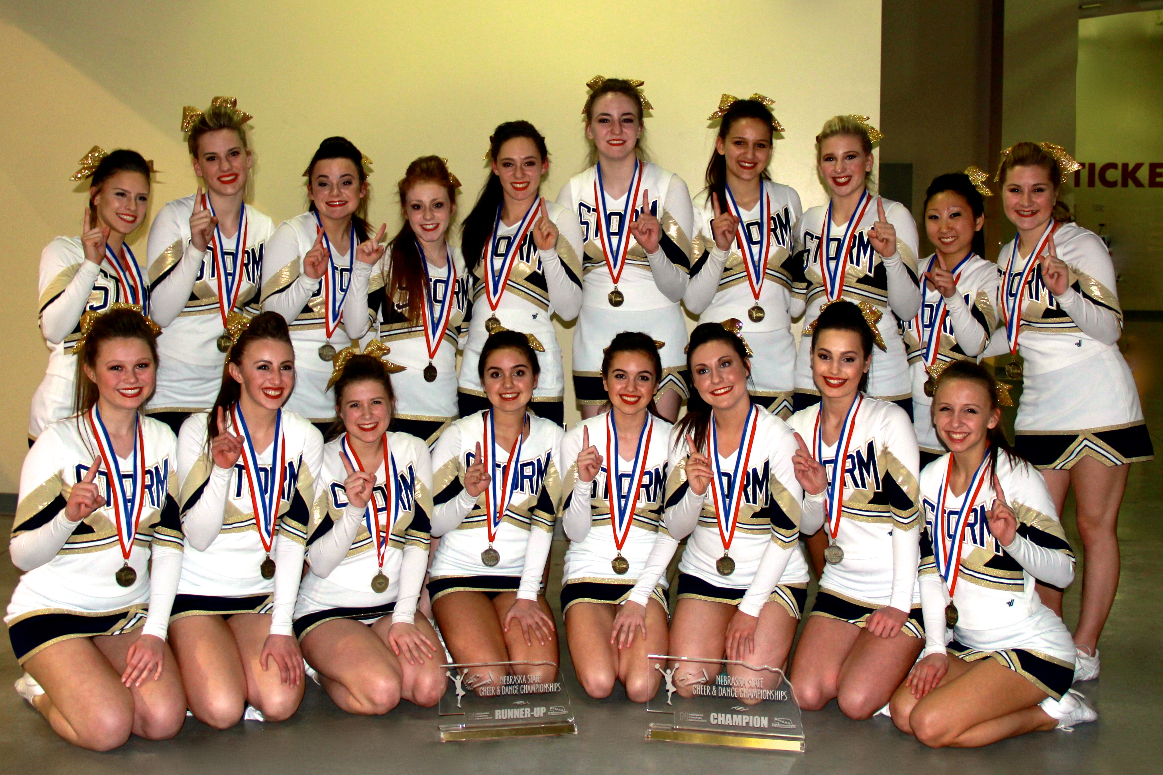 Storm Cheer and Dance  Teams  Take State Titles Elkhorn 