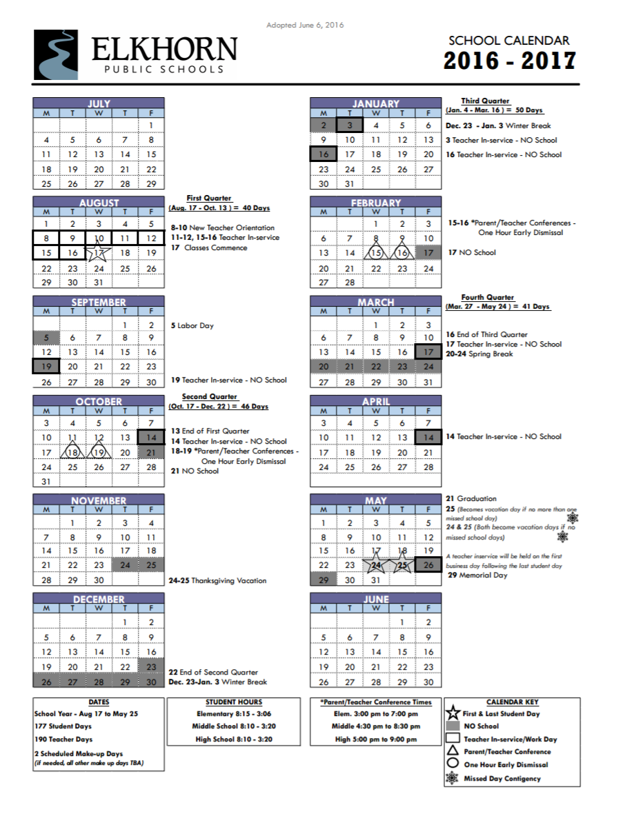 omaha public schools 2021 2022 calendar Calendar Elkhorn Public Schools omaha public schools 2021 2022 calendar