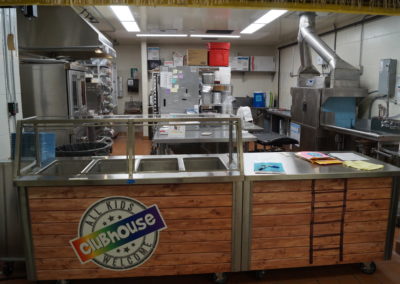 The kitchen at Skyline Elementary after the remodel