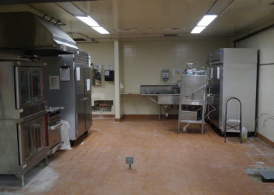 The kitchen at Skyline Elementary prior to the remodel