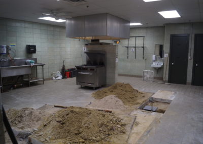 Kitchen at Westridge Elementary prior to the remodel