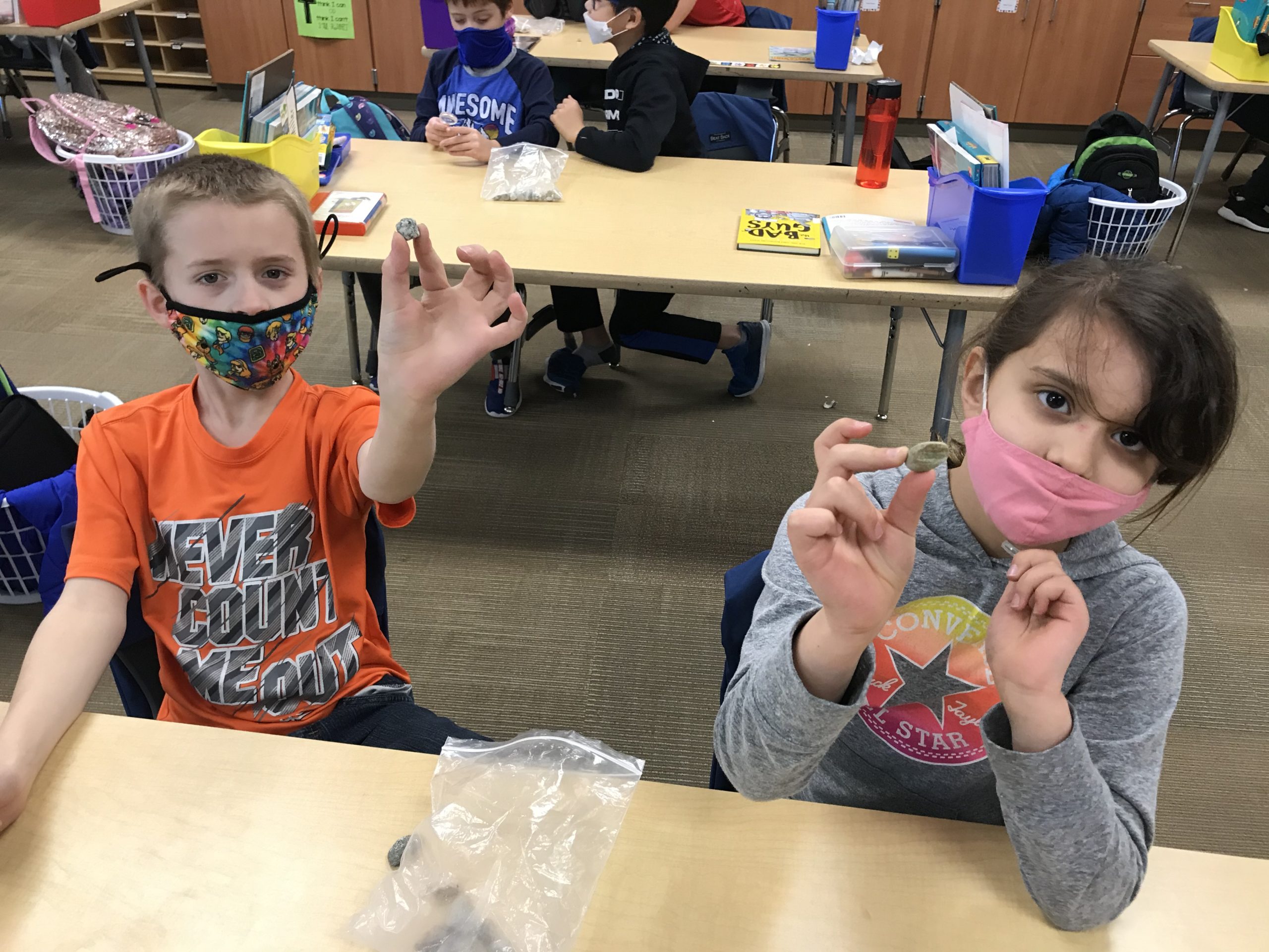 Students Show off their rocks